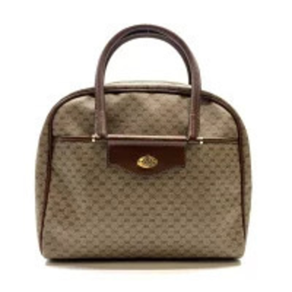 Gucci GG Handbag Tote Bag Brown Zipper